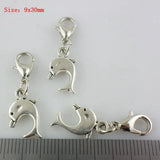 50pcs Tibetan Silver Dolphin Charms 9x30mm for European Bracelets