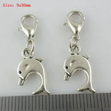 50pcs Tibetan Silver Dolphin Charms 9x30mm for European Bracelets