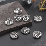 50pcs Tibetan Style Shell Shape Alloy Beads for DIY Jewelry Making 12x13.5x4mm