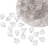50pcs Tibetan Style Charms Puppy Dog Paw Prints Beads for DIY Bracelet