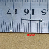 50pcs Tiny Ball Nose Stud Wire Pin Piercings 925 Sterling Silver