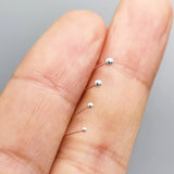 50pcs Tiny Ball Nose Stud Wire Pin Piercings 925 Sterling Silver