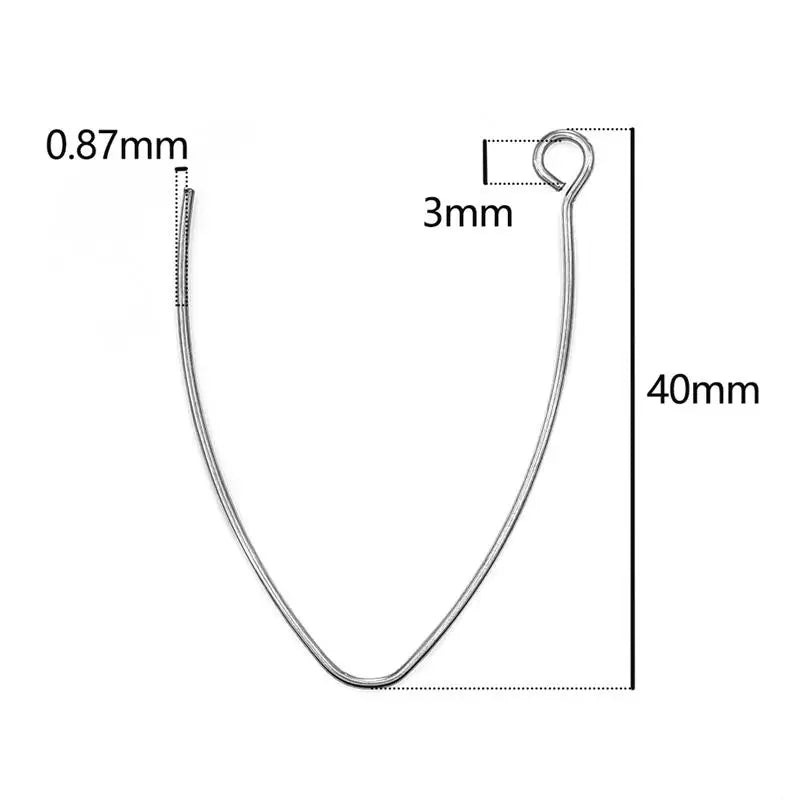 50pcs Stainless Steel French Earring Hooks DIY Jewelry Making Accessories