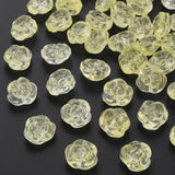 50pcs Glass Rose Beads for DIY Earrings Jewelry Making 12.5x14x9mm