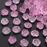 50pcs Glass Rose Beads for DIY Earrings Jewelry Making 12.5x14x9mm