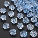 50pcs Glass Rose Beads for DIY Earrings Jewelry Making 12.5x14x9mm