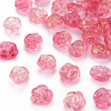 50pcs Glass Rose Beads for DIY Earrings Jewelry Making 12.5x14x9mm