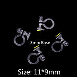 50pcs Transparent Ear Clip Base for Jewelry Making DIY Earrings Setting