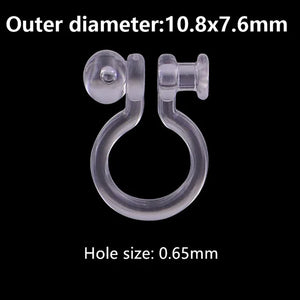 50pcs Transparent Ear Clip Base for Jewelry Making DIY Earrings Setting