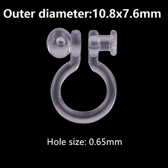 50pcs Transparent Ear Clip Base for Jewelry Making DIY Earrings Setting