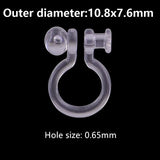 50pcs Transparent Ear Clip Base for Jewelry Making DIY Earrings Setting