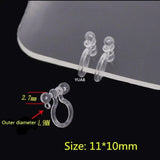 50pcs Transparent Ear Clip Base for Jewelry Making DIY Earrings Setting