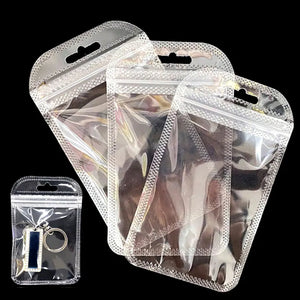 50pcs Self Sealing Bags Transparent Hang Pouch Thicken OPP Bags Ziplock Bag