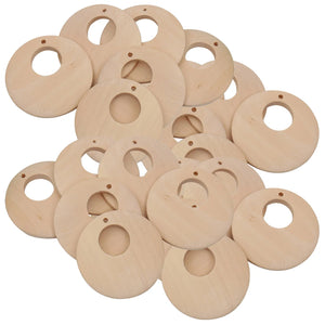 50pcs Unfinished Wood Pendants Earring Charms Findings