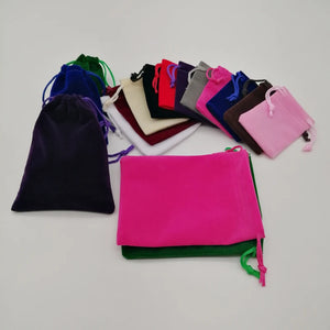 50pcs Velvet Drawstring Bags for Jewelry Packaging Display Storage