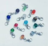 50pcs Mixed Crystal Lobster Clasp Charms for Bracelet Necklace DIY Jewelry