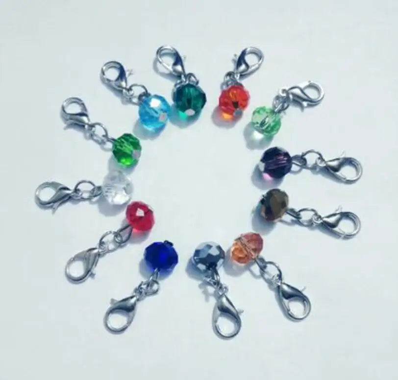 50pcs Mixed Crystal Lobster Clasp Charms for Bracelet Necklace DIY Jewelry