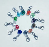 50pcs Mixed Crystal Lobster Clasp Charms for Bracelet Necklace DIY Jewelry