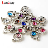 50pcs Water Drop Inlay Acrylic Drill CCB Heart Charms Plastic Pendants