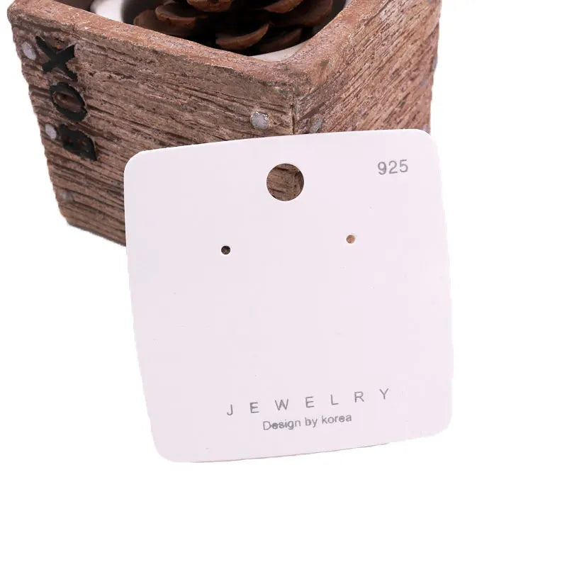 50pcs Jewelry Cards Earring Studs Packaging Display Holder