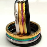 50pcs 2mm Wedding Band Ring Colorful Polished Stainless Steel Anniversary