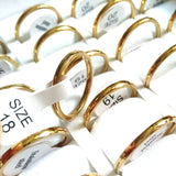 50pcs 2mm Wedding Band Ring Colorful Polished Stainless Steel Anniversary