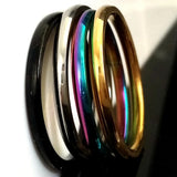 50pcs 2mm Wedding Band Ring Colorful Polished Stainless Steel Anniversary
