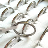 50pcs 2mm Wedding Band Ring Colorful Polished Stainless Steel Anniversary