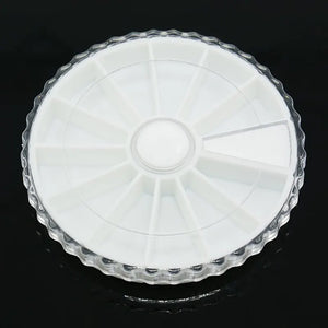 50pcs Round Compartment Bead Containers Plastic Storage Box For Beads Crafts
