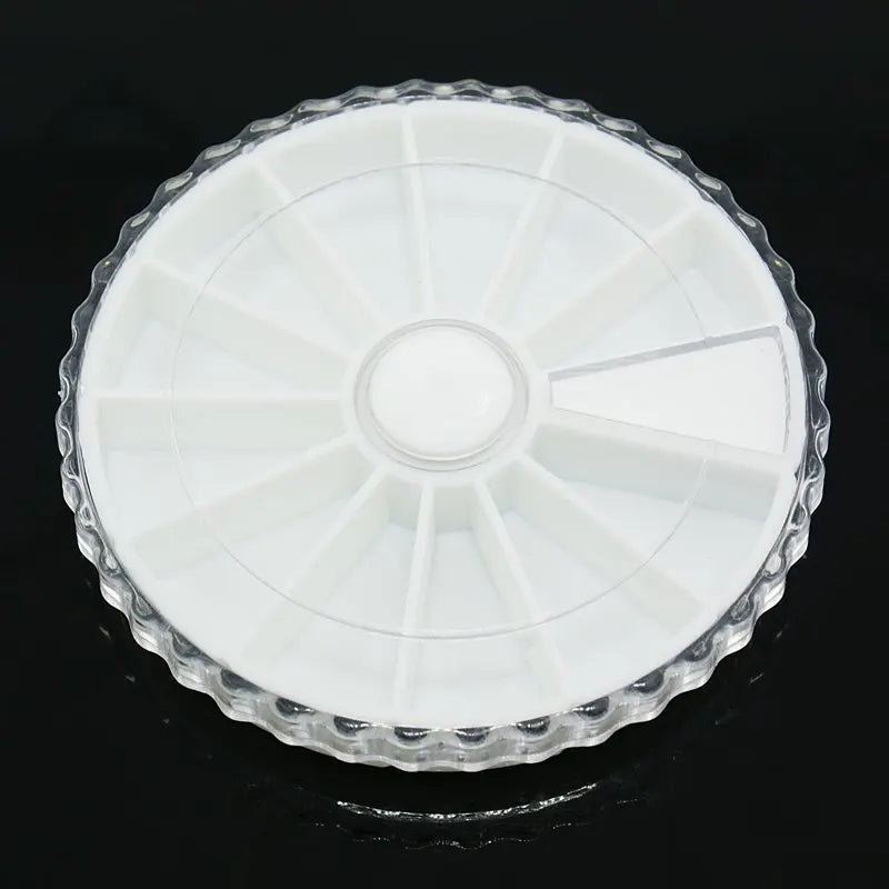 50pcs Round Compartment Bead Containers Plastic Storage Box For Beads Crafts