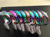 4mm Rainbow Stainless Steel Band Rings Men Women Wedding Jewelry