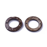 50pcs Coconut Ring Links for DIY Jewelry Making Coffee 30x4mm