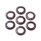 50pcs Coconut Ring Links for DIY Jewelry Making Coffee 30x4mm