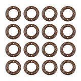 50pcs Coconut Ring Links for DIY Jewelry Making Coffee 30x4mm