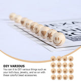 50pcs Unfinished Wooden Craft Balls for DIY Bracelets Key Chains Making
