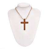 50pcs Wooden Crosses Vintage Brown Charm Pendant Necklace Making DIY Jewelry
