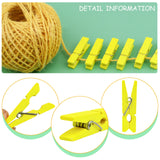 50pcs Wooden Photo Clips Clothespins & 50m Jute Twine Home Decoration Set