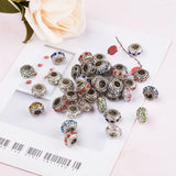 50pcs Zinc Alloy Rhinestone Bead European Bead Loose Spacer Beads