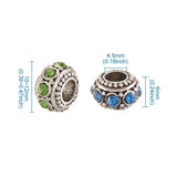 50pcs Zinc Alloy Rhinestone Bead European Bead Loose Spacer Beads