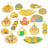 50pcs Alloy Drip Glue Food Frame Charms for DIY Headdress Wedding Jewelry
