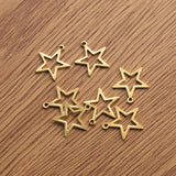 50pcs 17x18mm Brass Pentagram Charms Pendant for DIY Jewelry Making Crafts
