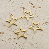 50pcs 17x18mm Brass Pentagram Charms Pendant for DIY Jewelry Making Crafts