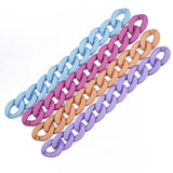 50pcs/bag 18X23mm Rubber Acrylic Buckle Beads DIY Chains Accessories
