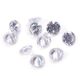 50pcs 4mm/6mm/8mm CZ Round Cut Beads Straight Hole Sewing Earring Necklace