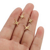 50pcs Brass Star Charms Pendant DIY Jewelry Making Findings