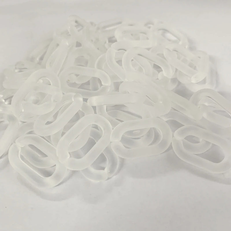 50pcs Frosted Acrylic Resin Handbag Chain Strap 27*17mm