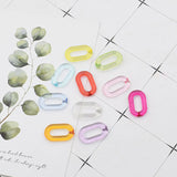50pcs Frosted Acrylic Resin Handbag Chain Strap 27*17mm