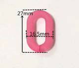 50pcs Frosted Acrylic Resin Handbag Chain Strap 27*17mm