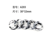 50pcs Grey Leopard Acrylic Buckle Beads for DIY Handbag Chains Mask Earrings Nec