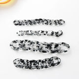 50pcs Grey Leopard Acrylic Buckle Beads for DIY Handbag Chains Mask Earrings Nec